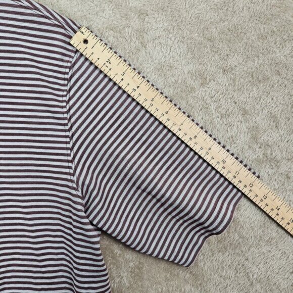 Eddie Bauer Golf Polo Shirt 3 Button Striped Short Sleeve Men's Size XLT Tall - Picture 5 of 10